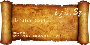 Ádler Szilas névjegykártya